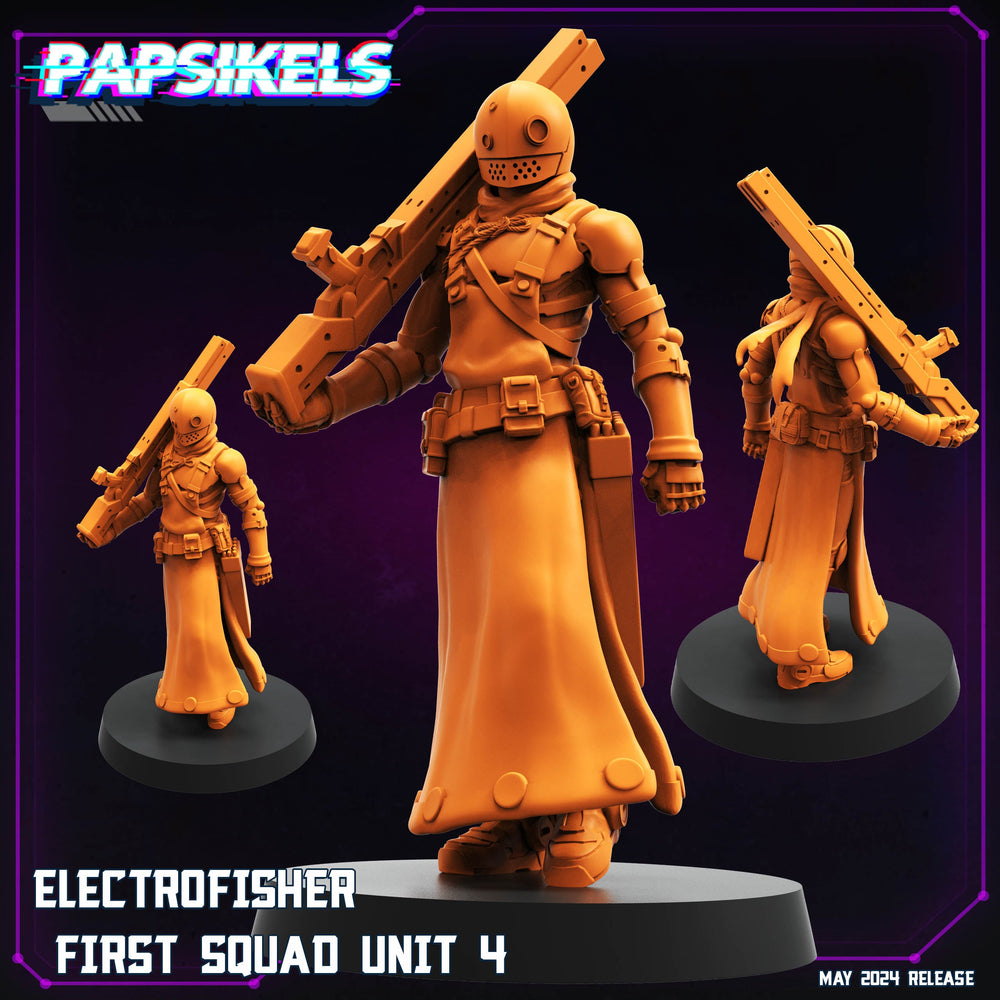 3D Printed Papsikels Electrofisher First Squad Set May 2024 Cyberpunk 28mm 32mm (Online Only)