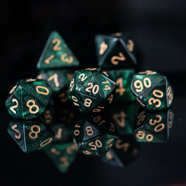 Enchanted Forest Dew Acrylic Dice Set (ONLINE ORDER ONLY)