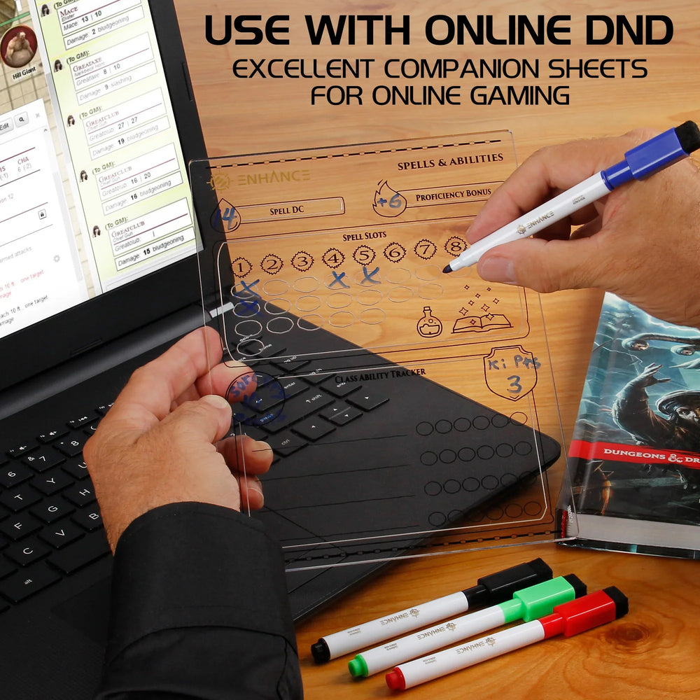 Enhance: Acrylic Character Sheet Set (ONLINE ORDER ONLY)