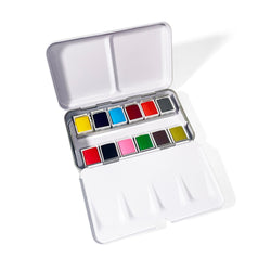 Watercolors – Metal Palette – 12 Colors – Travel Friendly (ONLINE ORDER ONLY)
