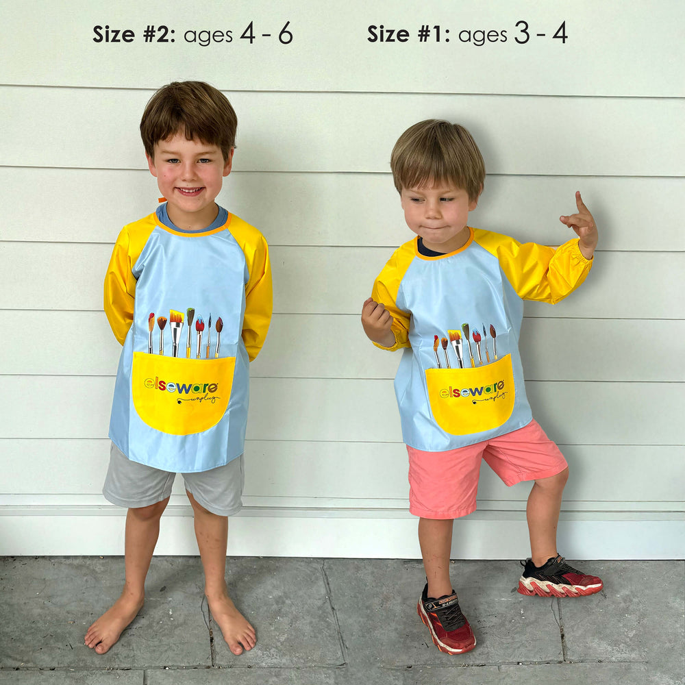 Mess-Free Kids Paint Bundle | All-Natural Finger Paint & Art Smock Set (ONLINE ORDER ONLY)