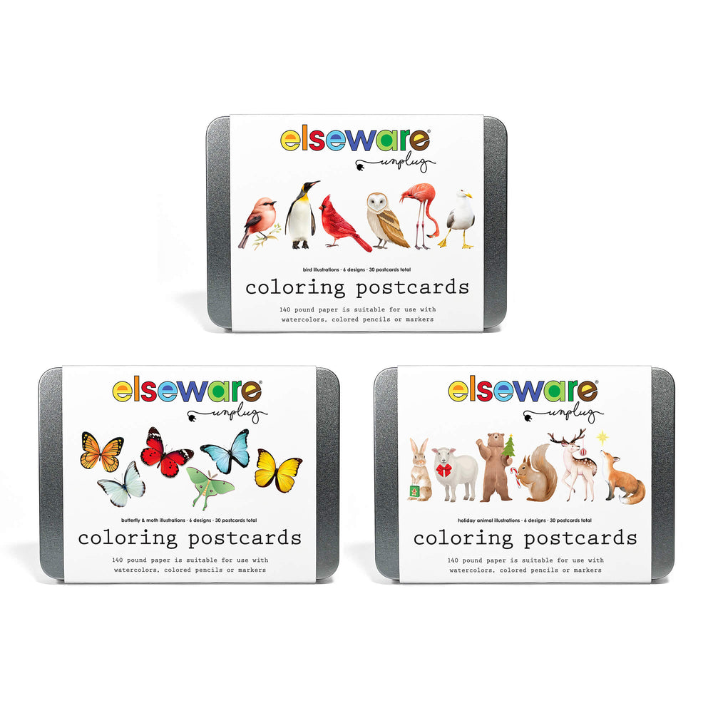 Coloring Postcards w/ 6 Designs (30 cards) (ONLINE ORDER ONLY)