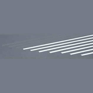 EVG119 White Dimensional Styrene Plastic Strips .015 x .250 x 14 (10) (ONLINE ORDER ONLY)