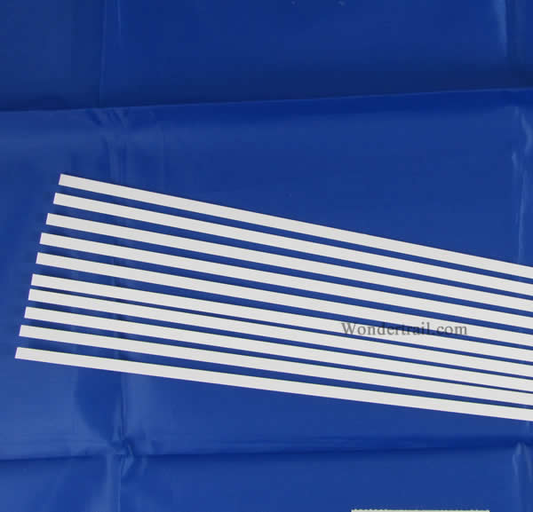 EVG138 White Dimensional Strips .030in x .188in x 14in (10) Evergreen (ONLINE ORDER ONLY)