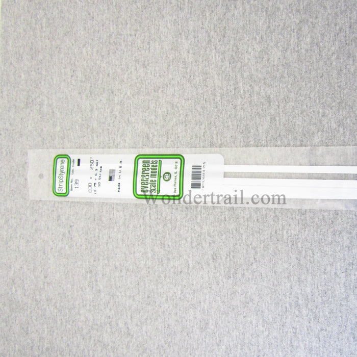 EVG139 White Dimensional Strips .030in x .250in x 14in (10) Evergreen (ONLINE ORDER ONLY)