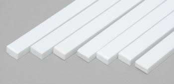 EVG146 White Dimensional Strips .040in x .125in x 14in (10) Evergreen (ONLINE ORDER ONLY)