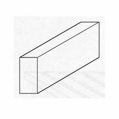 EVG165 White Dimensional Strips .080in x .100in x 14in (8) Evergreen (ONLINE ORDER ONLY)