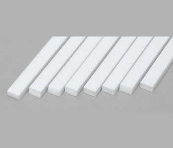 EVG166 White Dimensional Strips .080in x .125in x 14in (8) Evergreen (ONLINE ORDER ONLY)