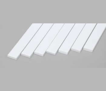 EVG169 White Dimensional Strips .080in x .250in x 14in (7) Evergreen (ONLINE ORDER ONLY)