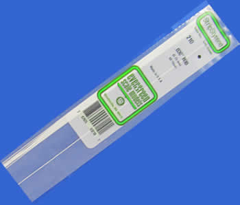 EVG210 Round Rod .030x14in White Evergreen Scale Models (ONLINE ORDER ONLY)