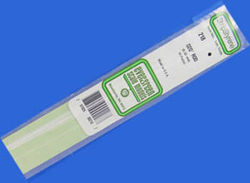 EVG218 Round Rod .020x14in White by Evergreen Scale Models (ONLINE ORDER ONLY)