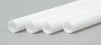 EVG227 Round Tube .219x14in White by Evergreen Scale Models (ONLINE ORDER ONLY)