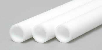 EVG229 Round Tube .281x14in White by Evergreen Scale Models (ONLINE ORDER ONLY)