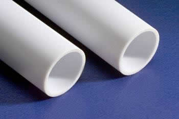 EVG234 Round Tube .438x14in White by Evergreen Scale Models (ONLINE ORDER ONLY)