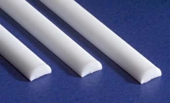EVG240 Half Round Rod .040x14in White by Evergreen Scale Models (ONLINE ORDER ONLY)
