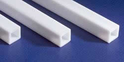 EVG254 Square Tubing .250in x 14in Opaque White by Evergreen (ONLINE ORDER ONLY)
