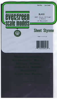 EVG9515 Styrene Sheets 6x12x.40 Black by Evergreen Scale Models (ONLINE ORDER ONLY)