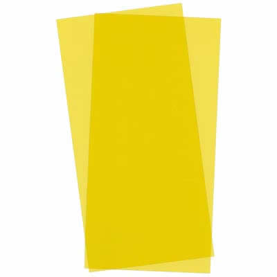 EVG9904 Yellow Transparent Styrene Sheets 2 Pk .010x6x12 Inches Evergreen (ONLINE ORDER ONLY)