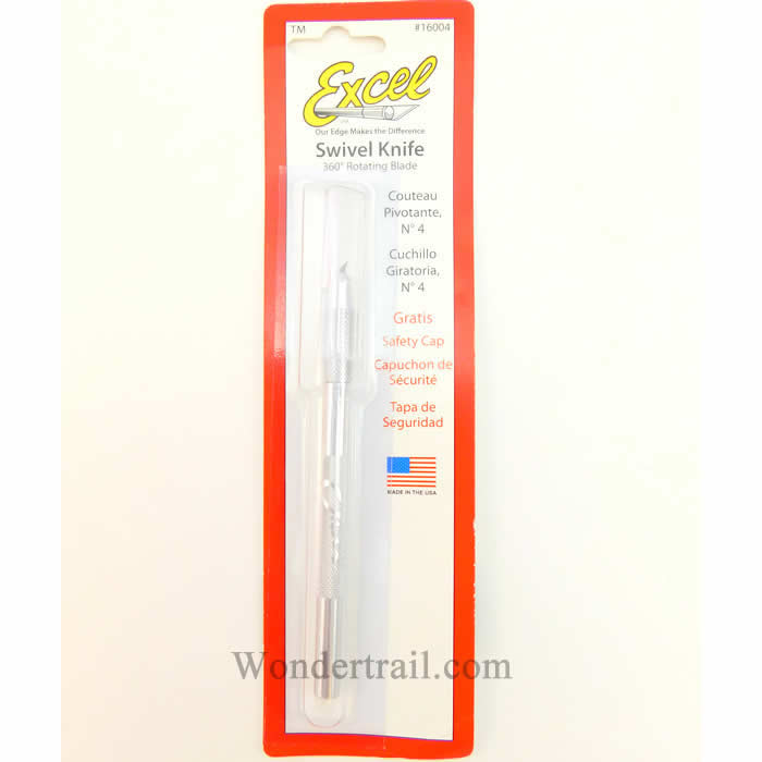 EXL16004 Swivel 360 Degree Aluminum Knife with Safety Cap by Excel (ONLINE ORDER ONLY)