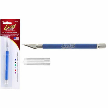 EXL16019 Grip On Hobby Knife Blue with Safety Cap Excel Hobby Tools (ONLINE ORDER ONLY)