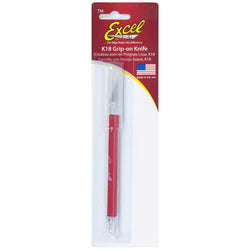 EXL16024 Grip On Hobby Knife Red with Safety Cap Excel Hobby Tools (ONLINE ORDER ONLY)