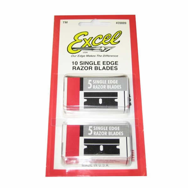 EXL20009 Single Edge Razor Blade 10 Pack Excel Hobby Tools (ONLINE ORDER ONLY)
