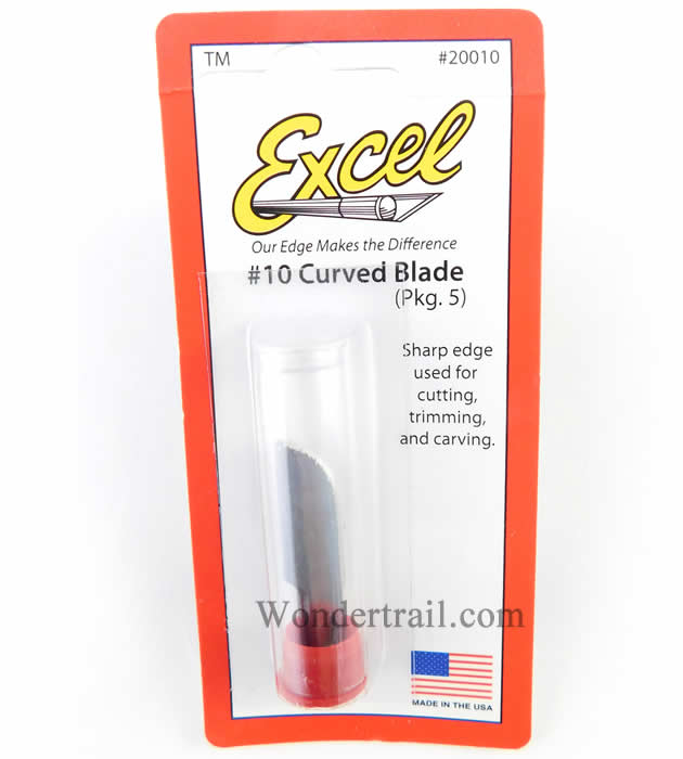 EXL20010 Number 10 Sharp Curved Hobby Blades Excel Hobby Tools (ONLINE ORDER ONLY)