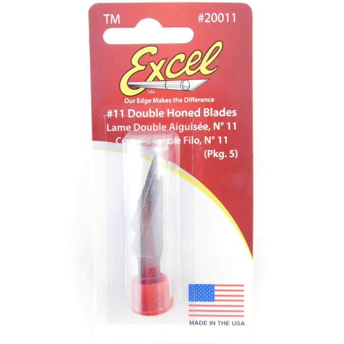 EXL20011 Number 11 Sharp Edge Hobby Blade 5 Pack Excel Hobby Tools (ONLINE ORDER ONLY)