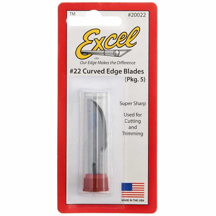 EXL20022 Curved Edge Blade Large No.22 5pc Excel (ONLINE ORDER ONLY)