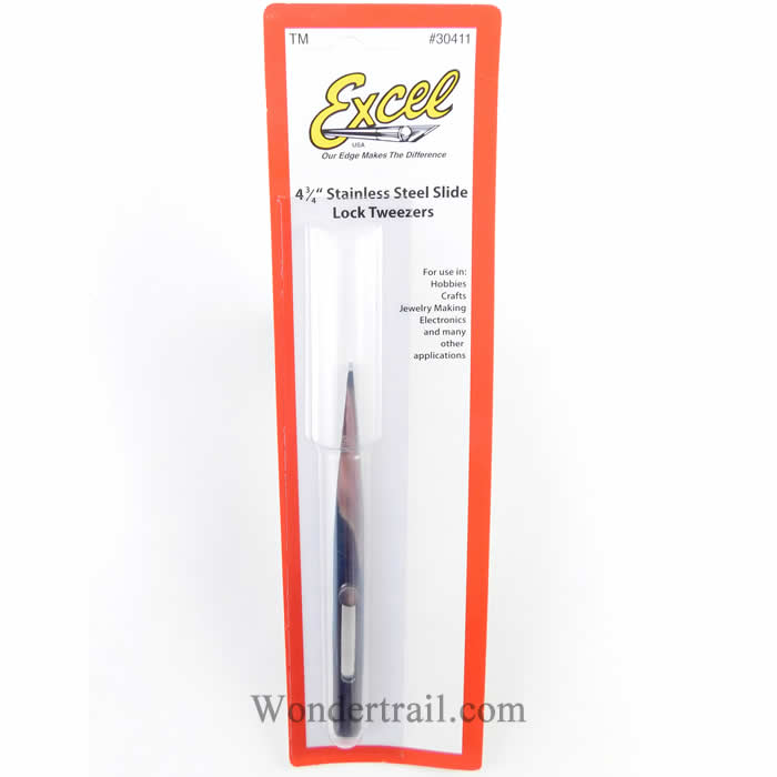 EXL30411 EXL30411 Slide Lock Tweezer 4.75 Inch Excel Hobby Tools (ONLINE ORDER ONLY)