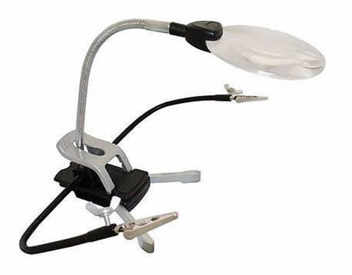 EXL55669 Helping Hands Desk Mate with LED Magnifier Excel Tools (ONLINE ORDER ONLY)
