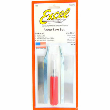 EXL55670 Razor Saw 3 Piece Set Excel Hobby Tools (ONLINE ORDER ONLY)