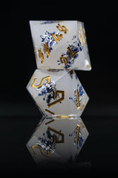Pre-Order|| Earl Grey Lavender Sharp-Edged Resin Dice Set