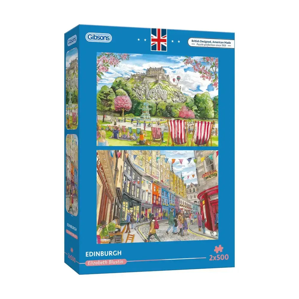 Edinburgh Set of 2 500 Piece Jigsaw Puzzles Gibsons (ONLINE ORDER ONLY)