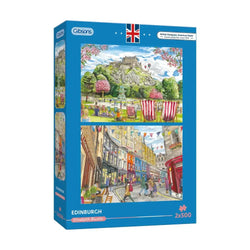 Edinburgh Set of 2 500 Piece Jigsaw Puzzles Gibsons (ONLINE ORDER ONLY)
