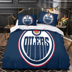 Edmonton Oilers Bedding Set Quilt Duvet Cover Without Filler (Online Order Only)