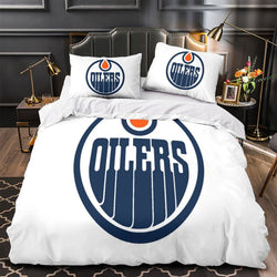 Edmonton Oilers Bedding Set Quilt Duvet Cover Without Filler (Online Order Only)