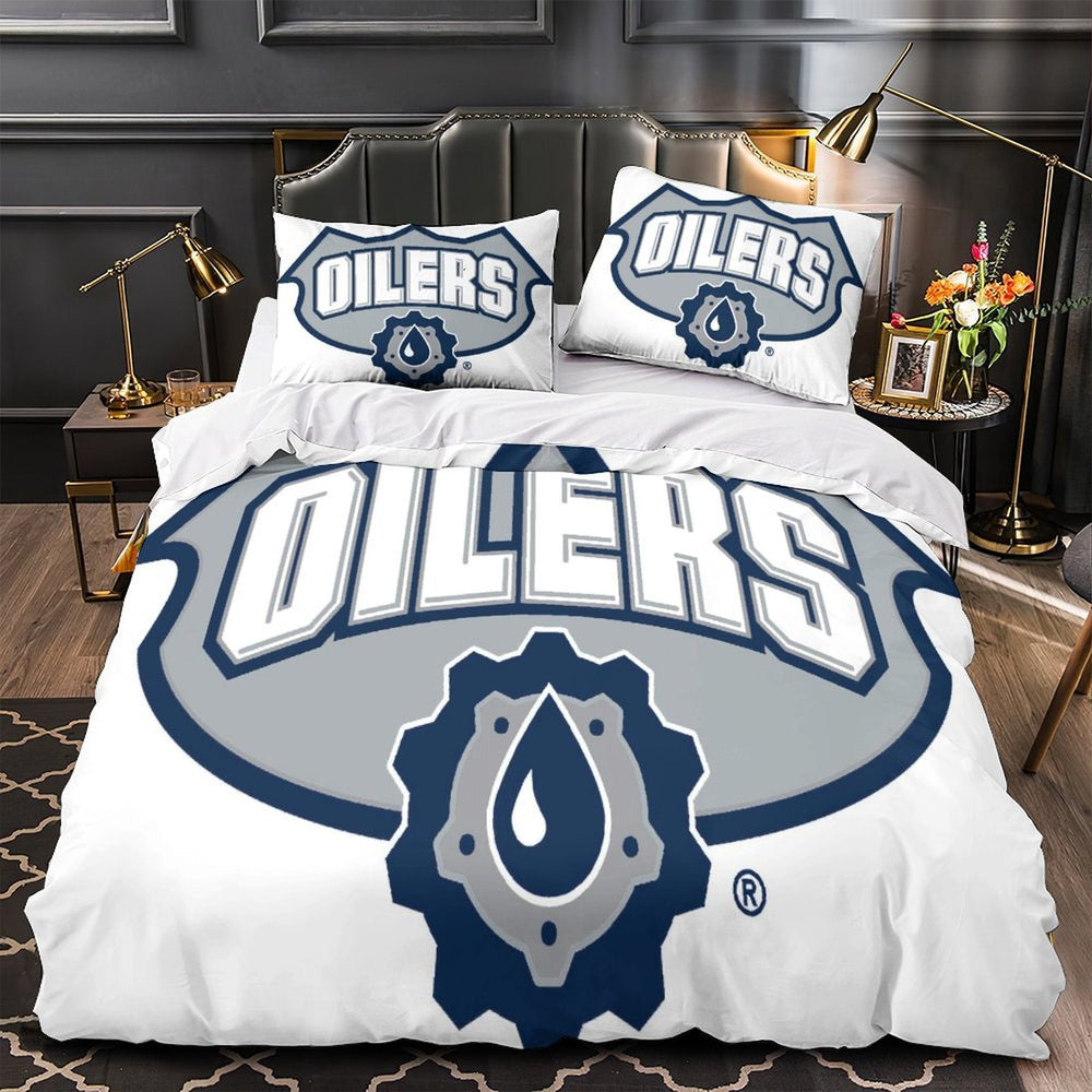 Edmonton Oilers Bedding Set Quilt Duvet Cover Without Filler (Online Order Only)