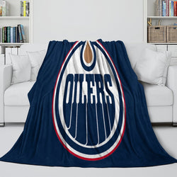 Edmonton Oilers Blanket Flannel Throw Kids Room Decoration (Online Order Only)