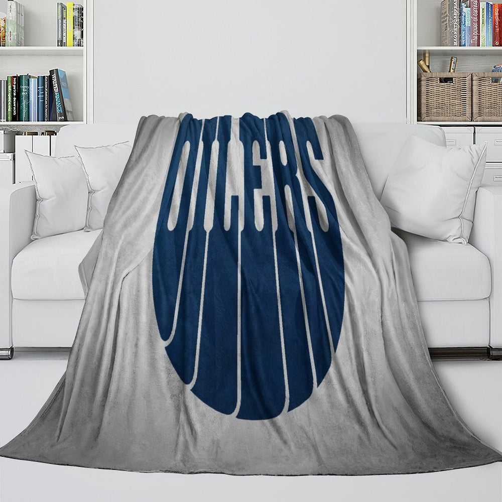 Edmonton Oilers Blanket Flannel Throw Kids Room Decoration (Online Order Only)