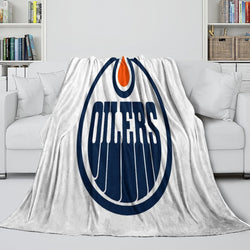 Edmonton Oilers Blanket Flannel Throw Kids Room Decoration (Online Order Only)