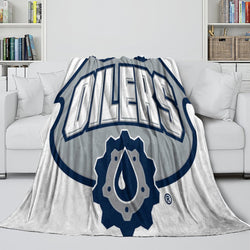 Edmonton Oilers Blanket Flannel Throw Kids Room Decoration (Online Order Only)