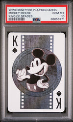 2023 DISNEY 100 PLAYING CARDS MICKEY MOUSE KING OF SPADES PSA 10 (Online Order Only)