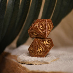 Pre-Order || Egyptian Gold Sandstone Stone Dice Set - Dice Around the World Collection