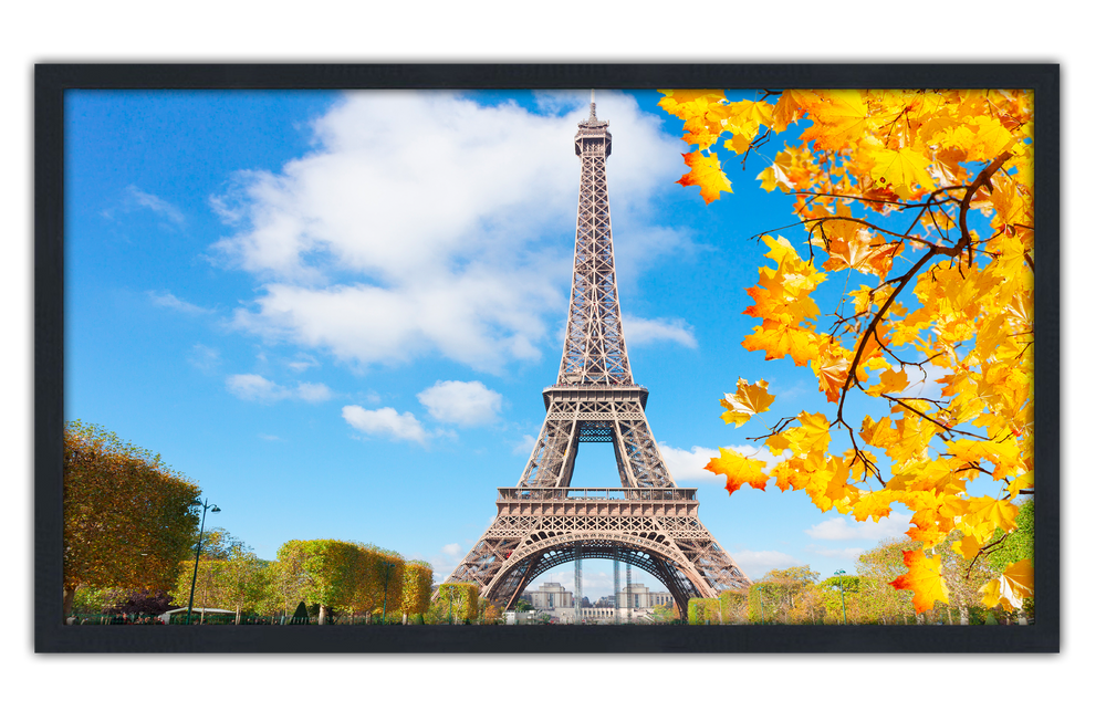 Professionally Framed Eiffel Tower Paris High-Resolution Panoramic Photo 12x22 Wall Art (ONLINE ORDER ONLY)