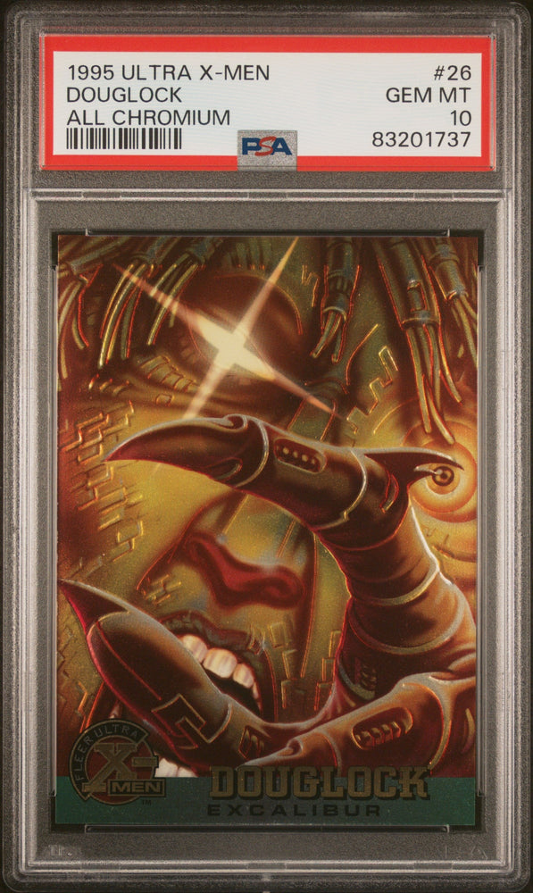 1995 ULTRA X-MEN ALL CHROMIUM DOUGLOCK ALL CHROMIUM #26 - PSA 10 (Online Order Only)