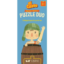 El Chavo Opposites Puzzle Duo 20 Piece Jigsaw Puzzle Gibbs Smith (ONLINE ORDER ONLY)