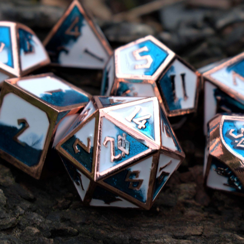 PRE-ORDER || Elder Runes Cloudy Skies Metal Dice Set