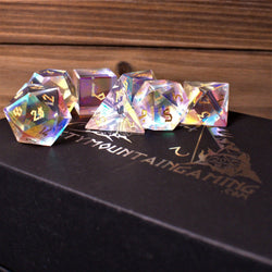 Pre-Order || Elder Runes Prism Glass Dice Set