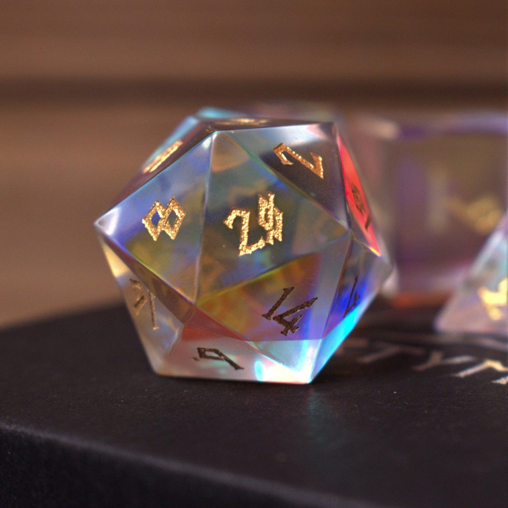 Pre-Order || Elder Runes Prism Glass Dice Set